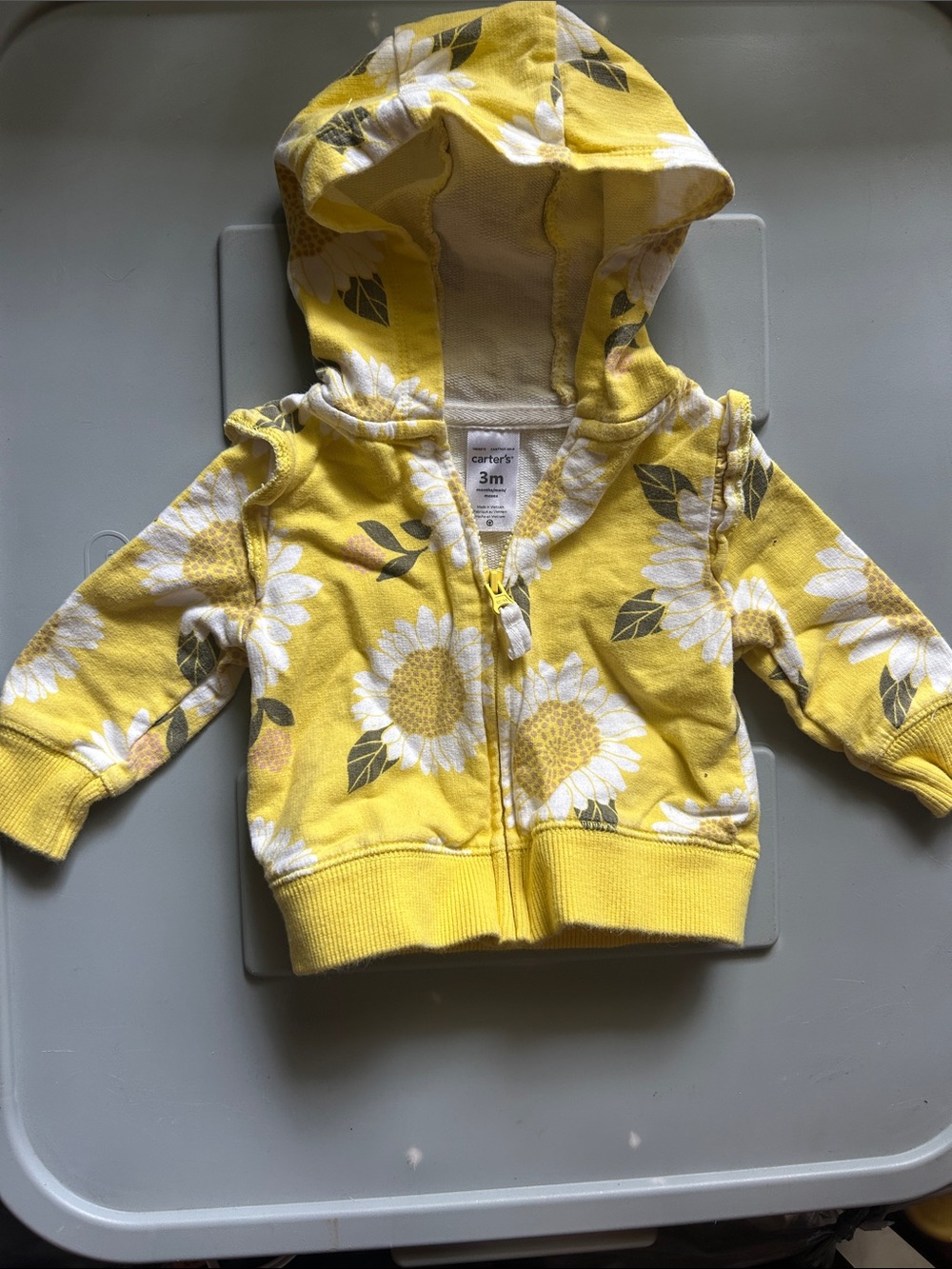 Carter's Yellow Sunflower Zip-Up Hoodie